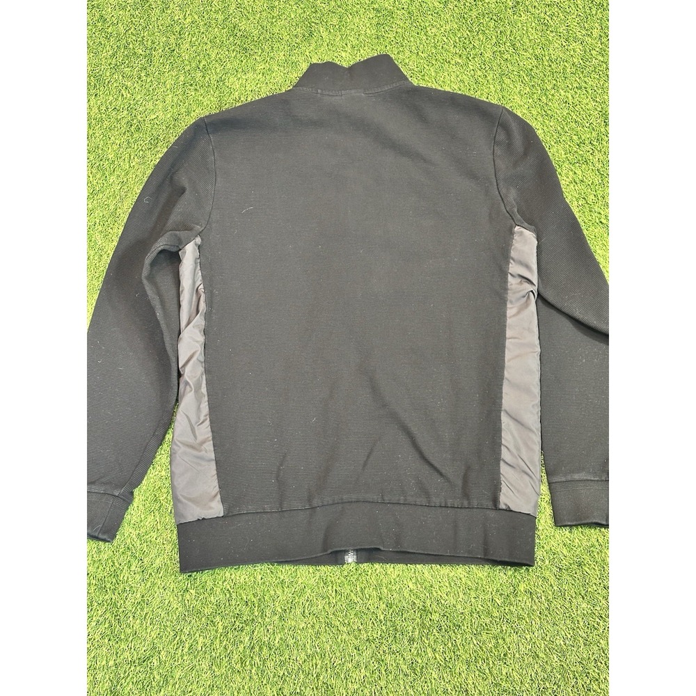 Hugo Boss Shepherd Jacket Men's Large Black Zip Up Woven Side Panels Designer - Picture 2 of 16